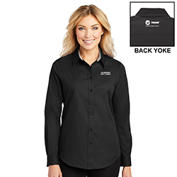 DRESS SHIRT, LADIES TWILL WITH CO-BRAND